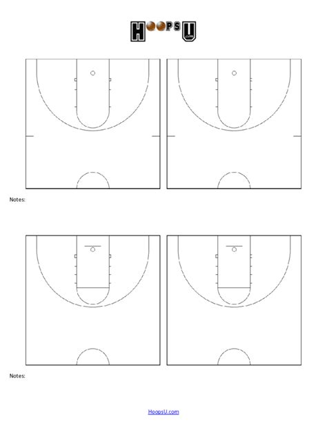 Basketball Court Diagrams Printable 2023 Calendar Printable