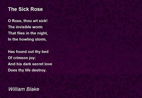 The Sick Rose Poem By William Blake Poem Hunter