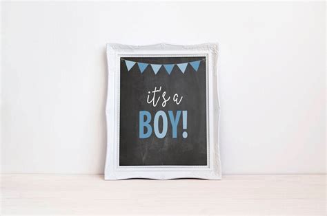 Its A Boy Gender Reveal Announcement Sign 8x10 Etsy