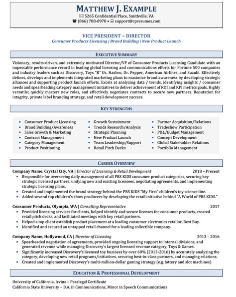Executive Summary For Management Resume Examples Resume Gallery