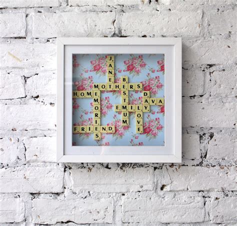 Our Personalised Scrabble Art T Frames Are Handmade In Our Workshop