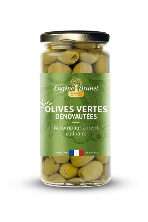 Olives Vertes D Noyaut Es Au Basilic Eugene Brunel