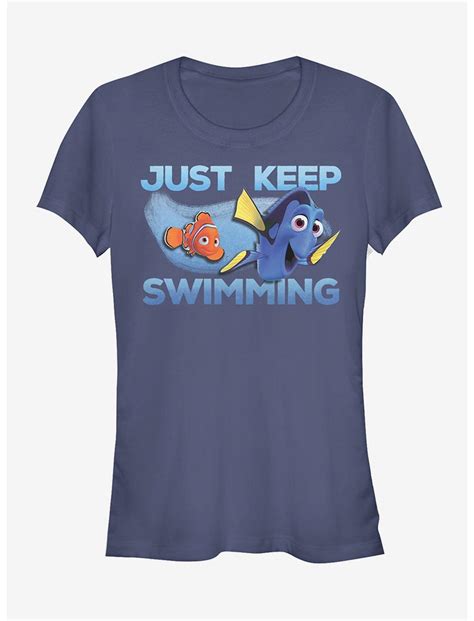 disney pixar finding dory just keep swimming current girls t shirt blue hot topic