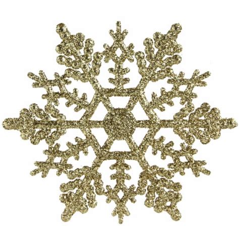 Northlight 24ct Gold Glitter Snowflake Christmas Ornaments 4 24 Qfc