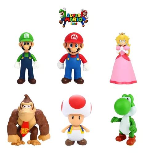 Figuras De Coleccion Juguete De Super Mario Bros Kit 6 Pz Cuotas Sin