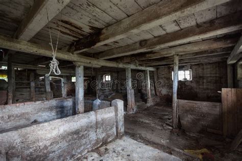 Interior Of An Old Decaying Barn Stock Image Image Of Indoor House