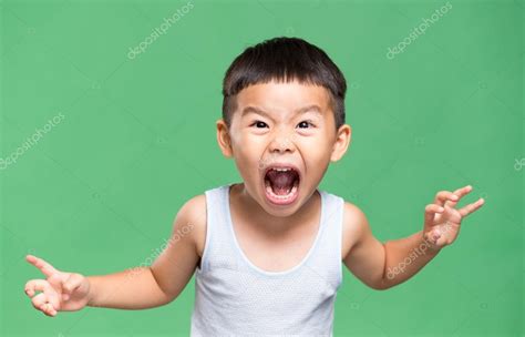 Excited Asian Little Boy Screaming Stock Photo By ©leungchopan 121455222