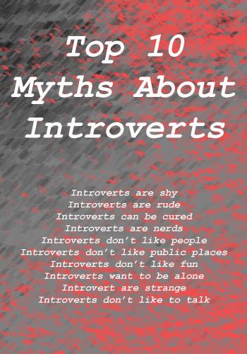 Top 10 Myths About Introverts Character Personality Types Psychology