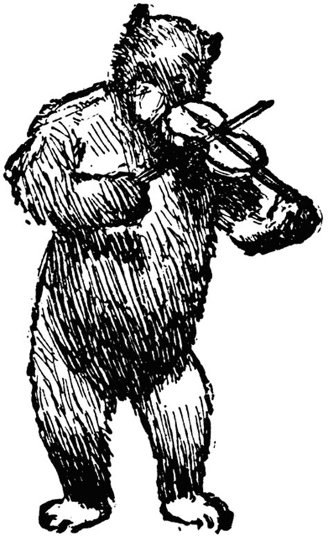 bear playing violin clipart etc