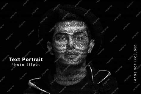 Premium Psd Abstract Artistic Text Cutout Portrait Photo Effect