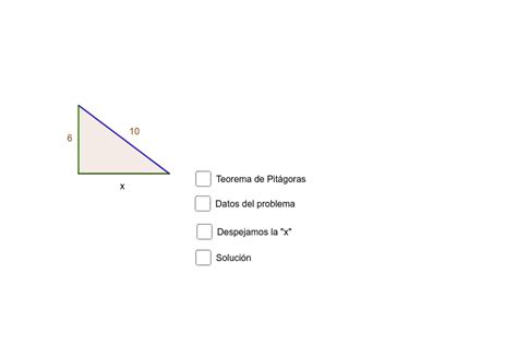 Teorema De Pitágoras Enunciado Y Ejemplos Geogebra