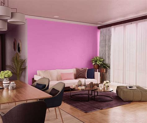 Try Pink Flower House Paint Colour Shades For Walls