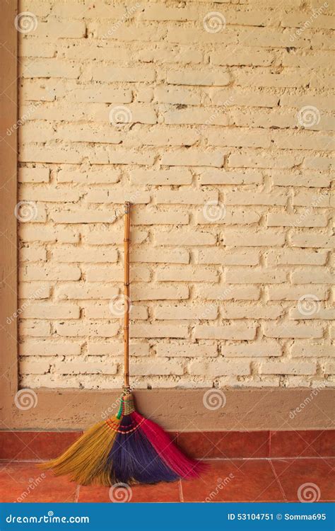 Broom Against The Wall Stock Image Image Of White Wall 53104751