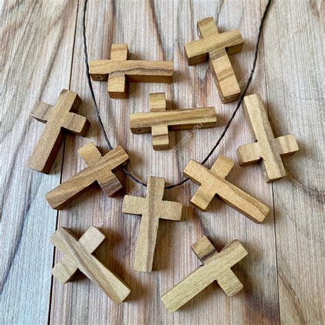 Small Olive Wood Crosses Holy Land Crosses 20 Crosses Of 21 Etsy