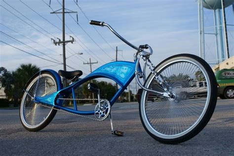 Blue Stretch Beach Cruiser Cruiser Bicycle Cruiser Bike Lowrider