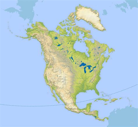 Continent Of North America Map