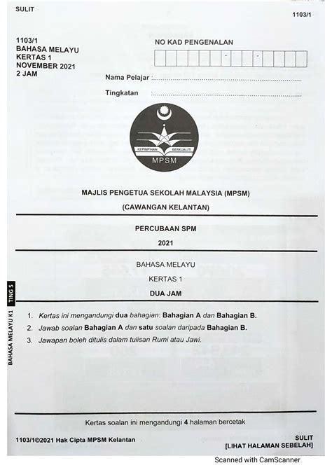 Soalan Percubaan Spm 2021 Bahasa Melayu Dylanabbadkins