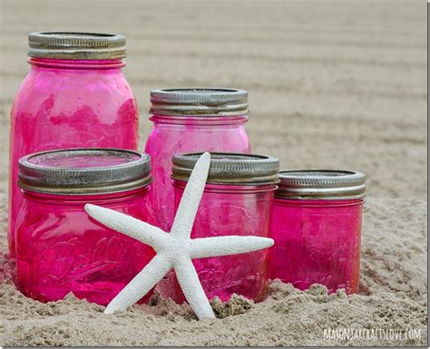 Pink Vintage Look Mason Jars Mason Jar Crafts Love