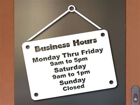 Hanging Sign Cool Custom Business Hours Vinyl Decal For Etsy