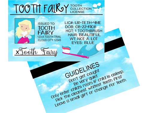 Tooth Fairy License Fun Losing Teeth Ts For Kids Etsy