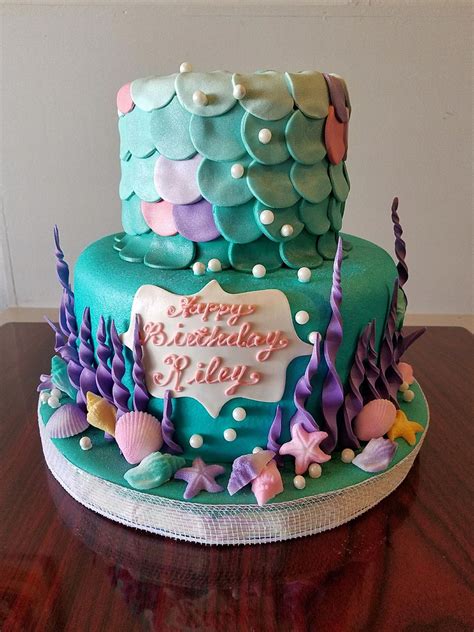 Under The Sea Mermaid Birthday Cake Adrienne Co Bakery Mermaid My Xxx Hot Girl