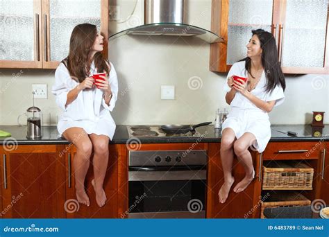 Brunette Roommates Royalty Free Stock Images Image 6483789
