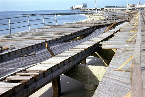 Boardwalk Storm Damage At Atlantic City New Jersey 1962