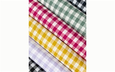 100 Linen Gingham Checks Rathdowne Fabrics