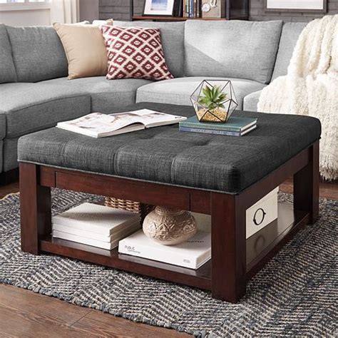 Upholstered coffee tables should always look refreshing, unique and elegant, as that is where you would sit for a fresh cup of coffee and feel rejuvenated. HomeVance Tufted Upholstered Storage Coffee Table