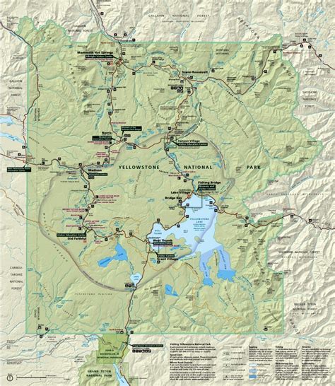 Map Of Yellowstone Park Junkiepark Junkie