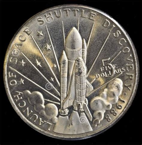 1988 Marshall Islands Launch Of Space Shuttle Discovery 5 Dollar Coin