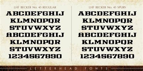 Check Out The Lhf Becker No45 Font At Fontspring Letterhead Fonts