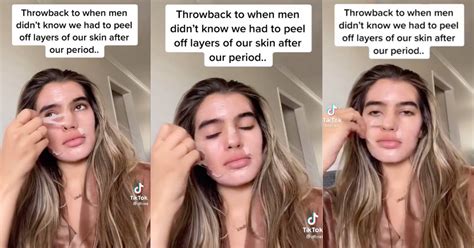Woman Pranks Guys Into Thinking Women Shed Skin After Periods Video Comic Sands