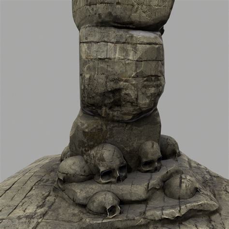 Skull Pillar 1 3d Model Cgtrader