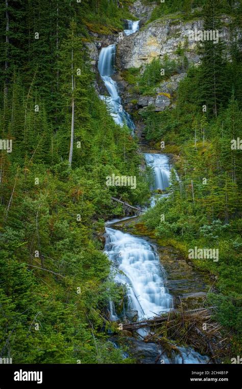Glacier Waterfalls Banff National Park Alberta Canada Stock Photo