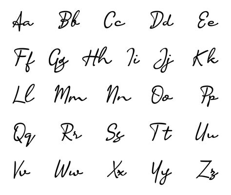 16 Cursive Font Alphabet Images Cursive Font Alphabet Letters Fancy