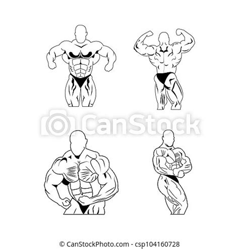 Bodybuilder Quadriceps Lateral Muscles Muscles Biceps Triceps