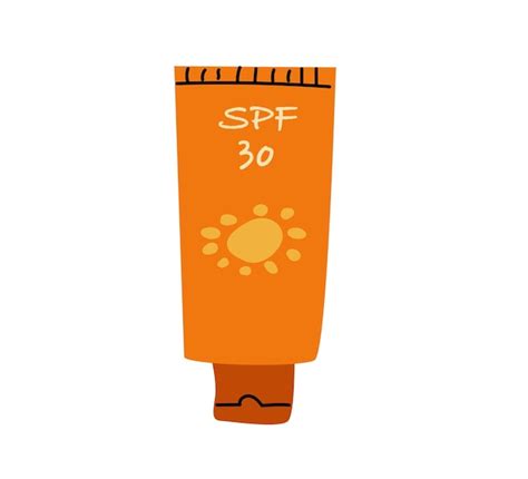 Premium Vector Sunscreen Cream Spf In Orange Color