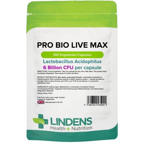 Pro Bio Live Max 6 Billion Cfu Veg Capsules Zoom Health