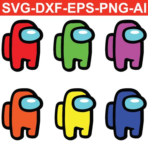 Ai Svg Png Among Us Bundle Svg Among Us Crewmate Among Us Silhouette