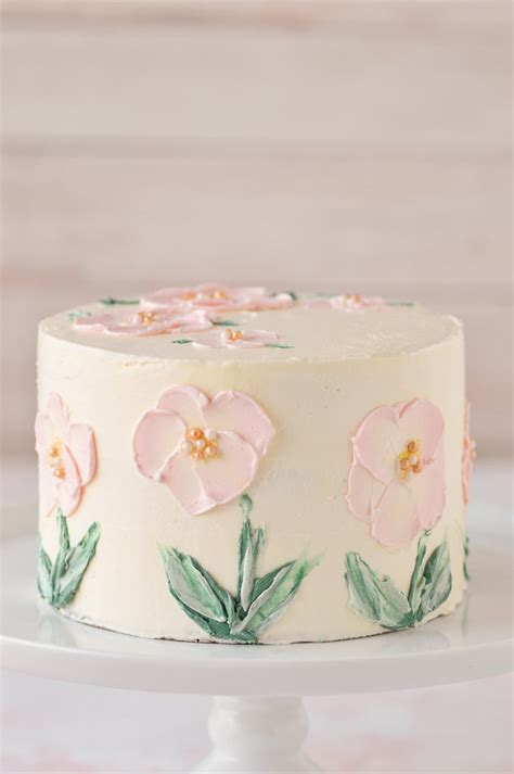 Cake Painting Tutorial Buttercream Flower Cake Easy Cake Decorating