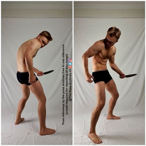 Male Hunched Over With Knife Pose By Theposearchives On DeviantArt