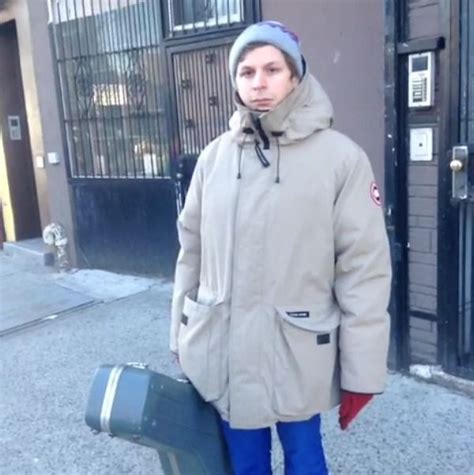 Michael Cera In His Snowboarding Jacket Michael Cera Micheal Cera