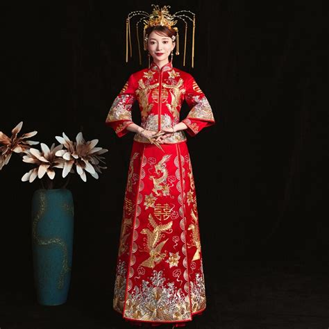 Купить свадебные чонсам китайское традиционное платье невесты древних свадебный наряд костюмы