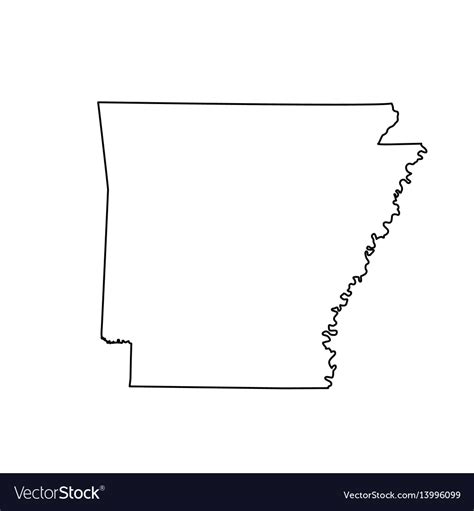 Map Us State Arkansas Royalty Free Vector Image