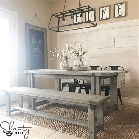 Diy Industrial Farmhouse Table And How To Video Shanty 2 Chic