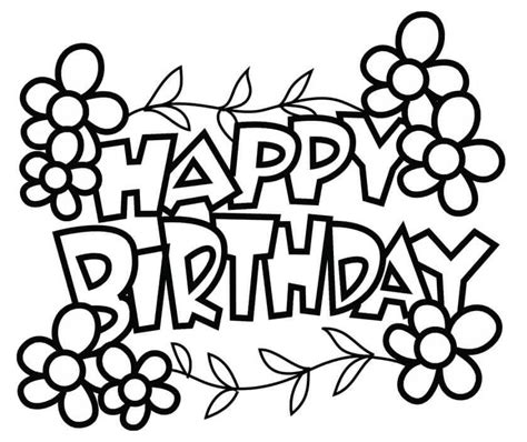 Up to 12,854 coloring pages for free download. 25 Free Printable Happy Birthday Coloring Pages