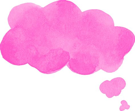 7 Pink Watercolor Speech Bubble (PNG Transparent) | OnlyGFX.com