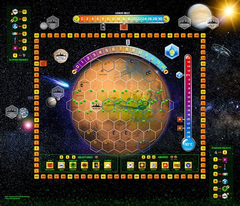 Terraforming Mars Venus Next Replacement Game Board Image For Neoprene