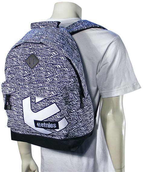 Etnies Essential Backpack White Print For Sale At